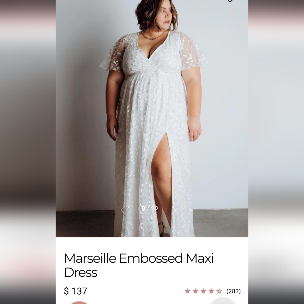 Baltic Born white formal maxi dress